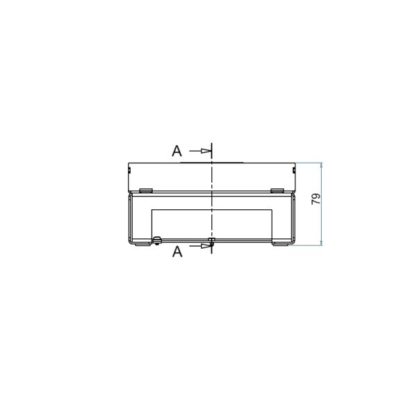 Produktbild UBD 167 251  -  Unterflur-Bodendose UBD 160 small inkl. Deckel mit Kante, geschlossen, 25mm Vertiefung und 1 Schnurauslass